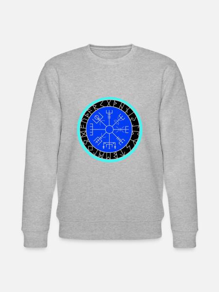 wikinger kompass - Stanley/Stella Unisex Bio-Sweatshirt CHANGER - Grau meliert