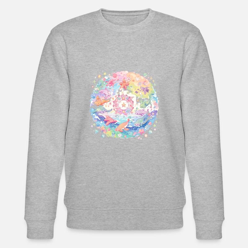 Les mignons animaux de la mer - Sweat bio CHANGER Stanley/Stella Unisexe - gris chiné