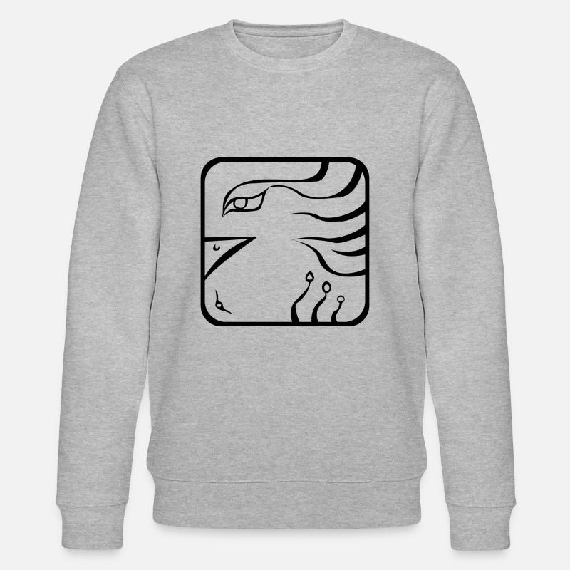 15 Kin Maya Aigle BLK - Sweat bio CHANGER Stanley/Stella Unisexe - gris chiné