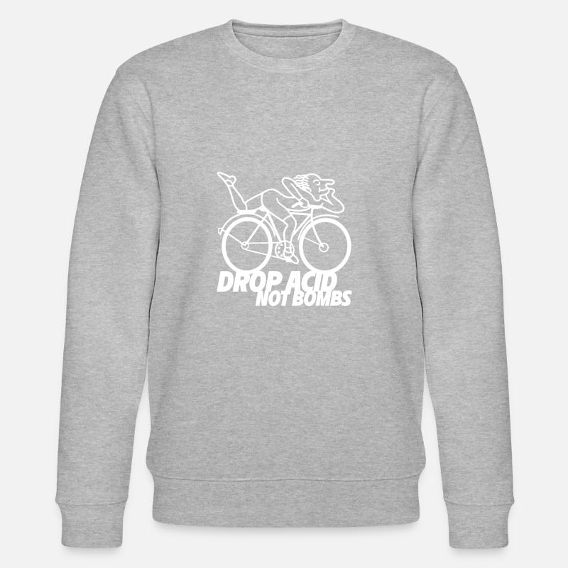 Lasst LSD fallen, keine Bomben! - Stanley/Stella Unisex Bio-Sweatshirt CHANGER  - Grau meliert