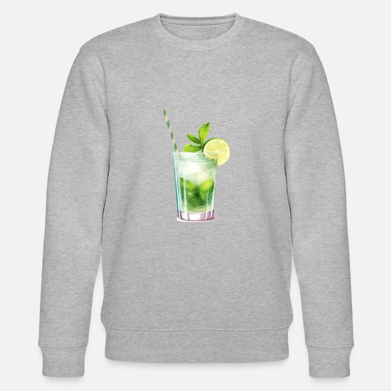 Mojito Cocktail Long Drink - Sweat bio CHANGER Stanley/Stella Unisexe - gris chiné