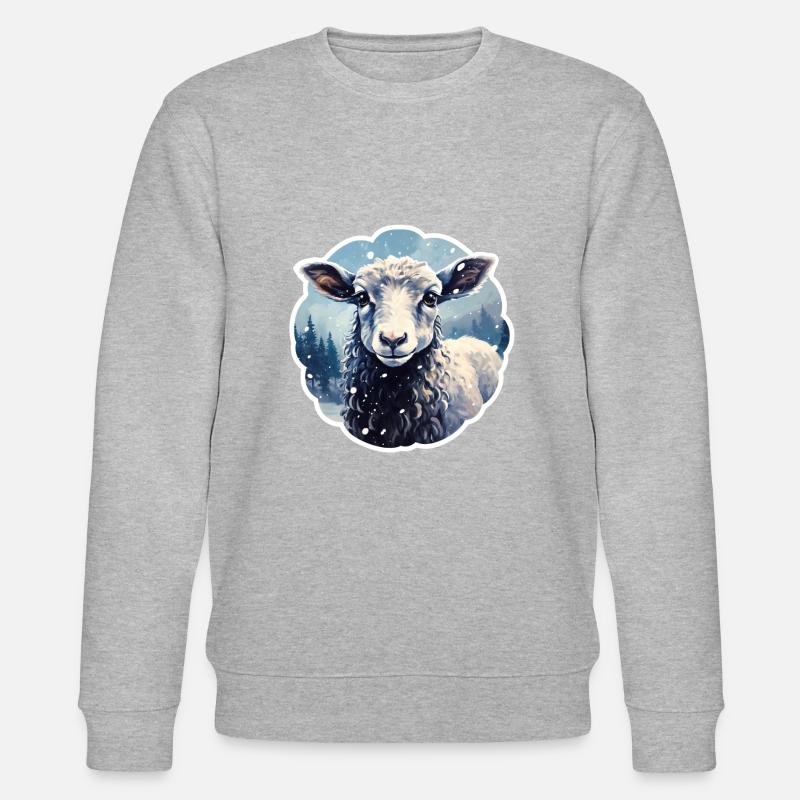 Moutons en hiver - Sweat bio CHANGER Stanley/Stella Unisexe - gris chiné