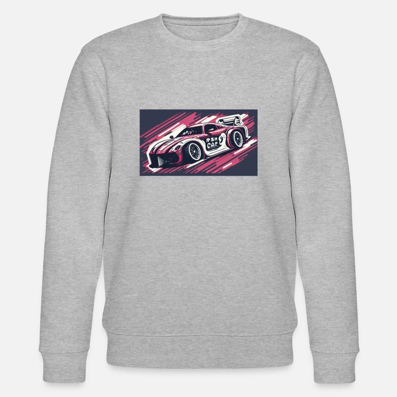 Voiture de course rose - Sweat bio CHANGER Stanley/Stella Unisexe - gris chiné
