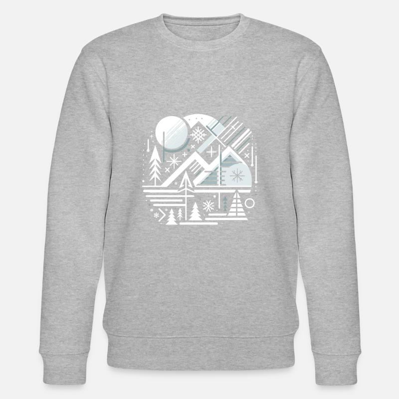 Winterliche Weihnachtslandschaft - Stanley/Stella Unisex Bio-Sweatshirt CHANGER  - Grau meliert