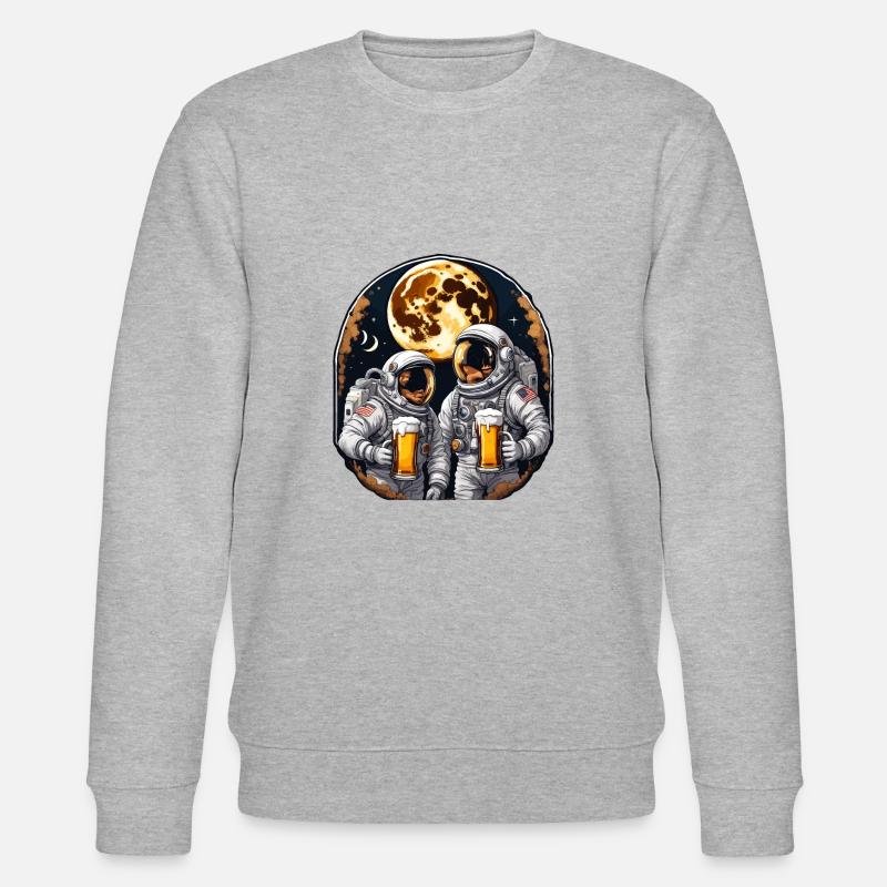 Astronaut / Space / Spaceship / Moon / Space - Stanley/Stella CHANGER Unisex Organic Sweatshirt - heather grey