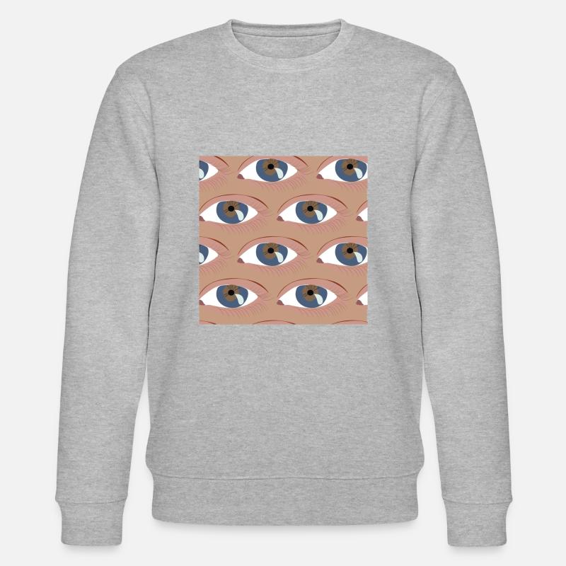 Eyes lined up - Stanley/Stella CHANGER Unisex Organic Sweatshirt - heather grey
