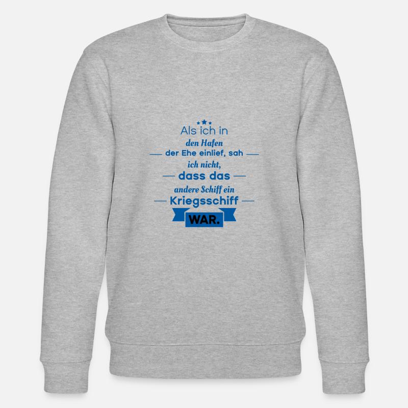 Lustige Sprüche Scheidung - Stanley/Stella Unisex Bio-Sweatshirt CHANGER  - Grau meliert
