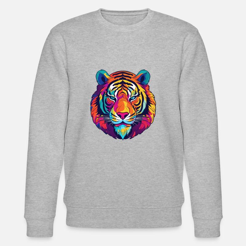 tiger 1 - Stanley/Stella Unisex Bio-Sweatshirt CHANGER  - Grau meliert