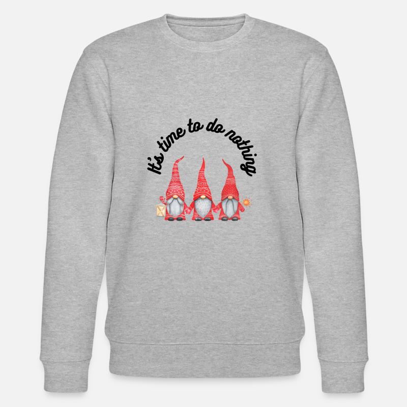 It's time to do nothing - Stanley/Stella Unisex Bio-Sweatshirt CHANGER - Grau meliert