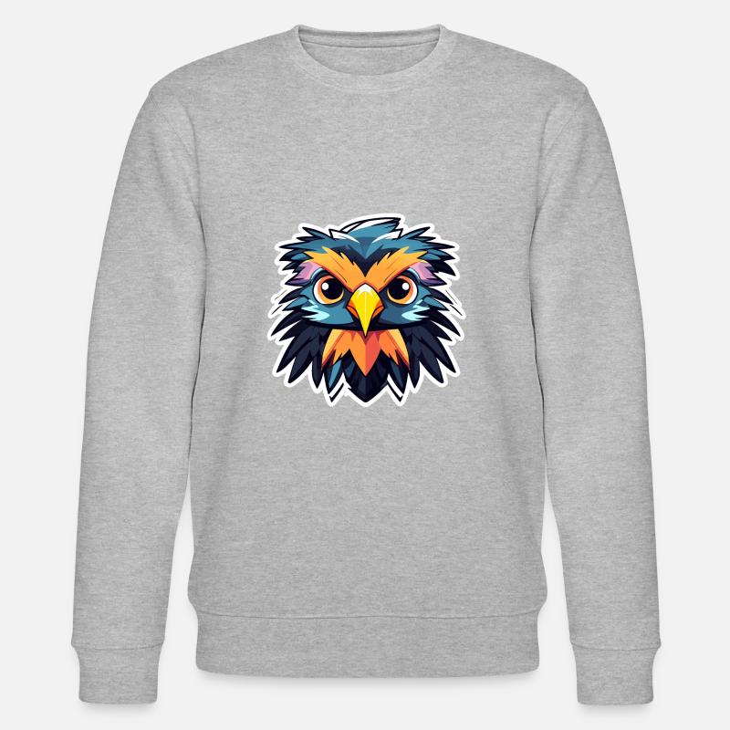 Dessin d’oiseau aigle - Sweat bio CHANGER Stanley/Stella Unisexe - gris chiné