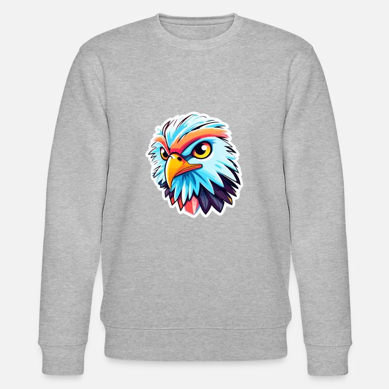 Adler Vogel Zeichnung - Stanley/Stella Unisex Bio-Sweatshirt CHANGER  - Grau meliert