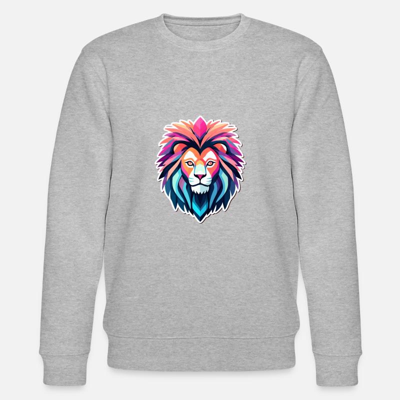 Löwe Zeichnung - Stanley/Stella Unisex Bio-Sweatshirt CHANGER  - Grau meliert