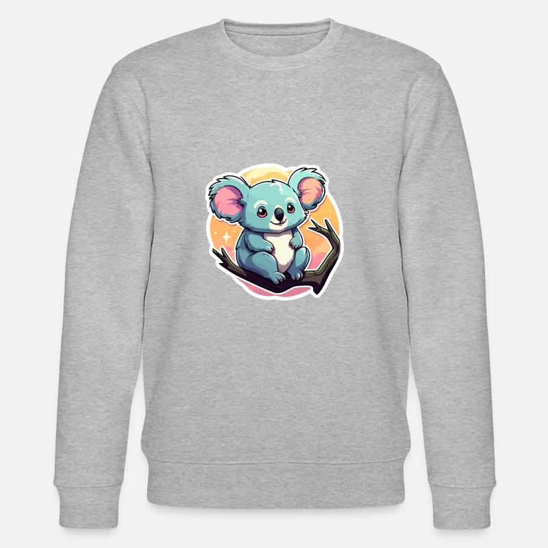 Koala Zeichnung - Stanley/Stella Unisex Bio-Sweatshirt CHANGER  - Grau meliert