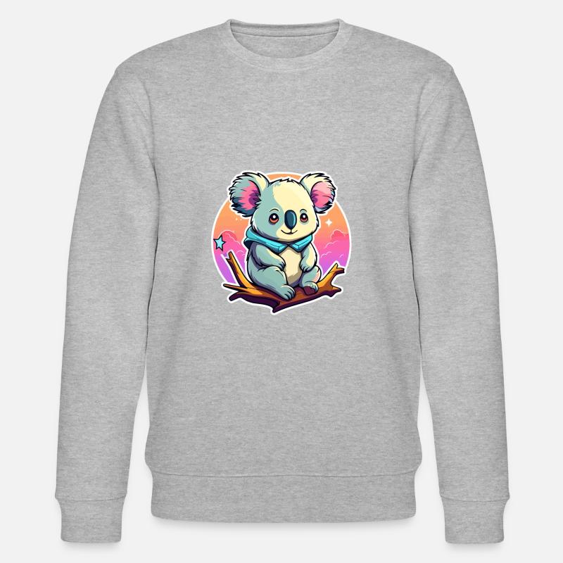 Koala Zeichnung - Stanley/Stella Unisex Bio-Sweatshirt CHANGER  - Grau meliert
