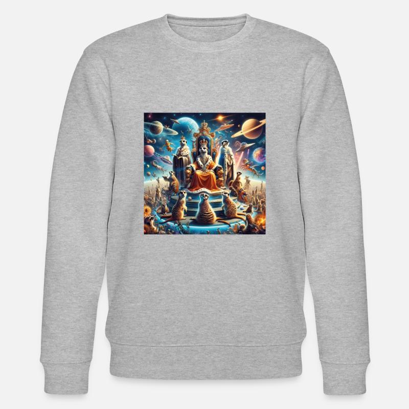 Erdmännchen Könige - Stanley/Stella Unisex Bio-Sweatshirt CHANGER  - Grau meliert