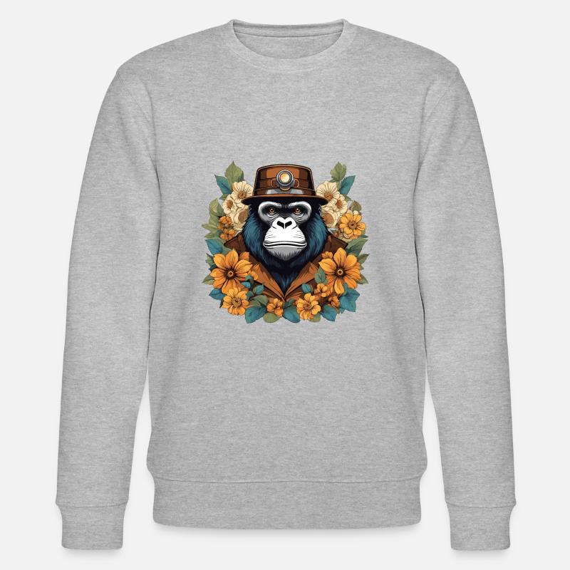 Gorilla Punk - Stanley/Stella Unisex Bio-Sweatshirt CHANGER  - Grau meliert
