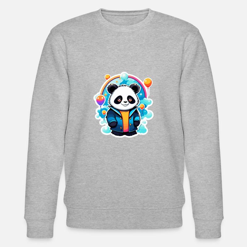 Dessin de panda - Sweat bio CHANGER Stanley/Stella Unisexe - gris chiné