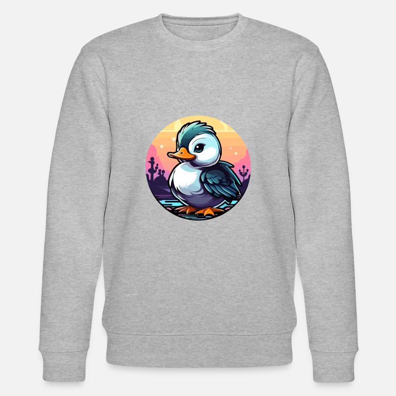 Ente Illustration - Stanley/Stella Unisex Bio-Sweatshirt CHANGER  - Grau meliert