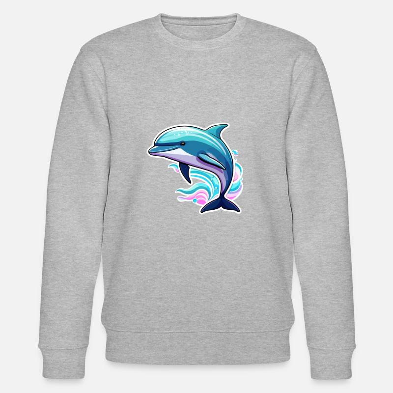 Illustration de dauphin - Sweat bio CHANGER Stanley/Stella Unisexe - gris chiné