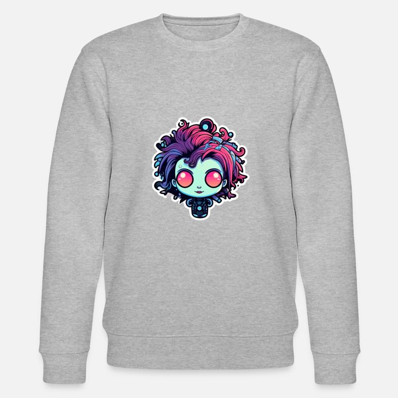 Illustration de zombie mignon - Sweat bio CHANGER Stanley/Stella Unisexe - gris chiné