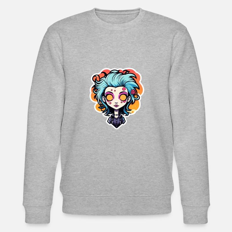 Illustration de zombie mignon - Sweat bio CHANGER Stanley/Stella Unisexe - gris chiné