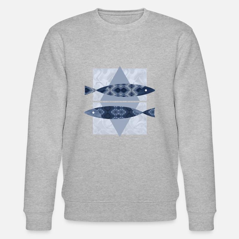 Fische - Stanley/Stella Unisex Bio-Sweatshirt CHANGER  - Grau meliert
