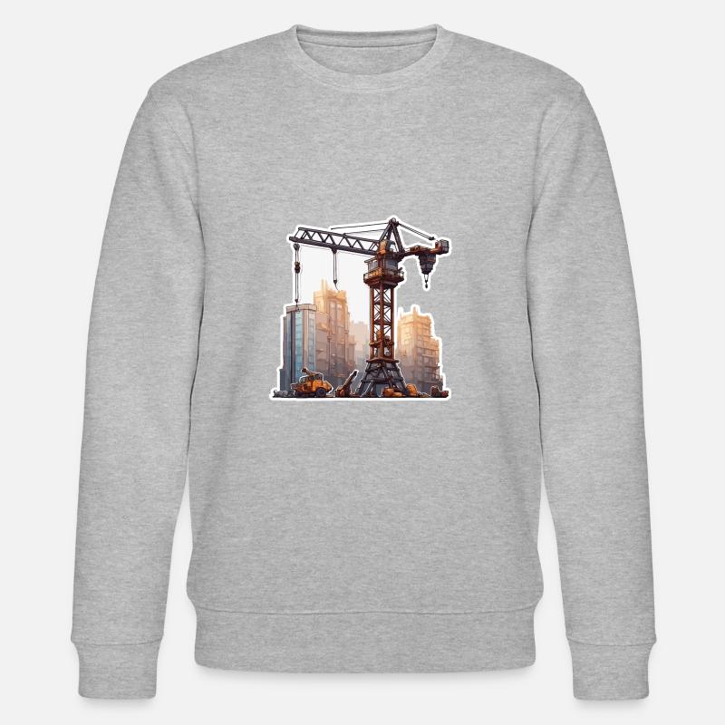 Kran / Baustelle / Seilwinde / Kransystem - Stanley/Stella Unisex Bio-Sweatshirt CHANGER  - Grau meliert