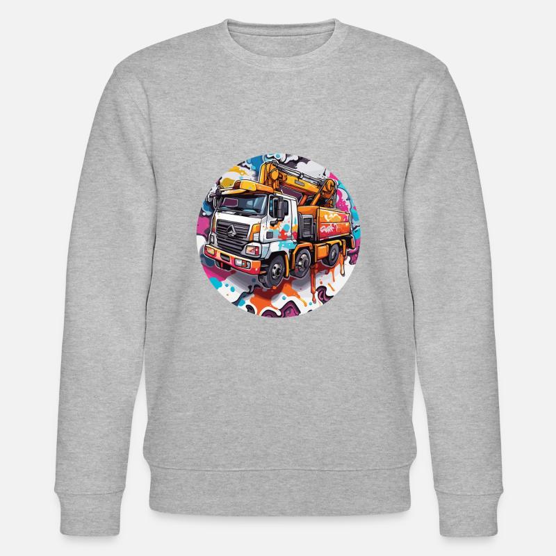 Kran / Baustelle / Seilwinde / Kransystem - Stanley/Stella Unisex Bio-Sweatshirt CHANGER  - Grau meliert