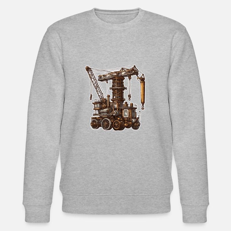 Kran / Baustelle / Seilwinde / Kransystem - Stanley/Stella Unisex Bio-Sweatshirt CHANGER  - Grau meliert