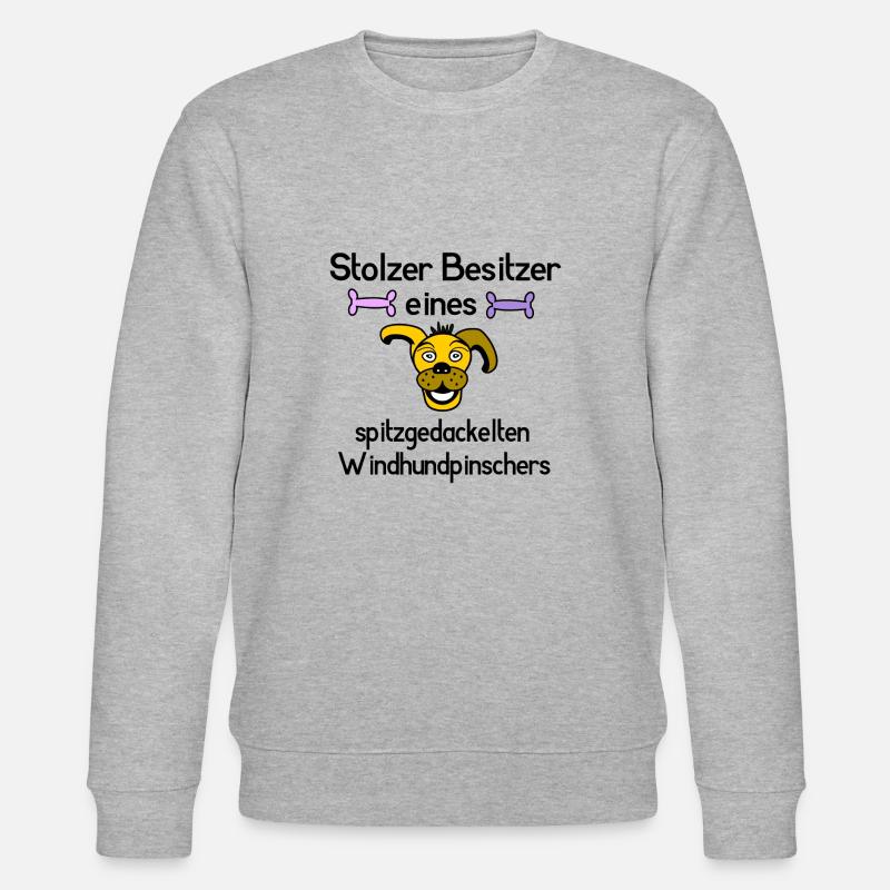 Spitzgedackelter Windhundpinschers - Stanley/Stella Unisex Bio-Sweatshirt CHANGER  - Grau meliert