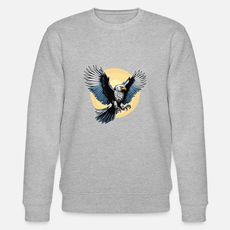 Adler Illustration - Stanley/Stella Unisex Bio-Sweatshirt CHANGER  - Grau meliert