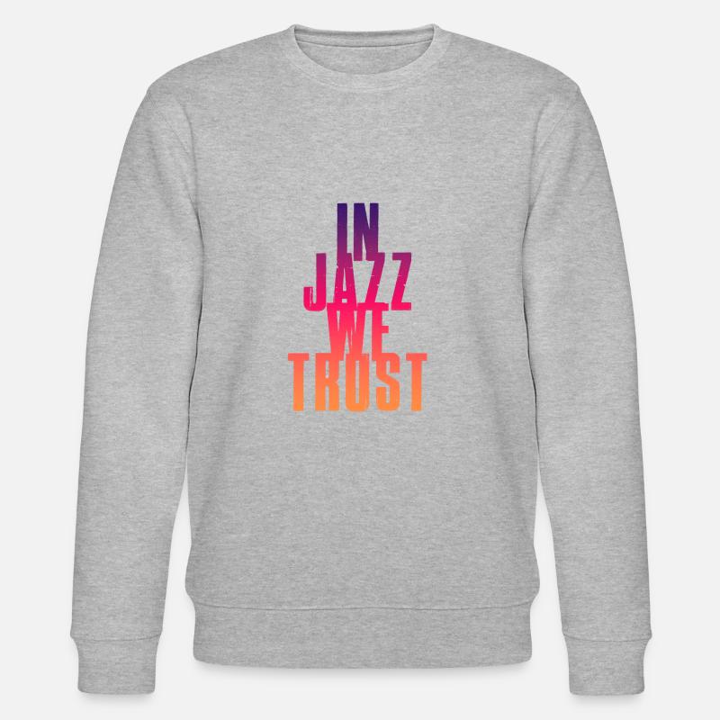 In Jazz we Trust - Stanley/Stella Unisex Bio-Sweatshirt CHANGER  - Grau meliert