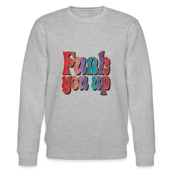 Funk you up - Stanley/Stella Unisex Bio-Sweatshirt CHANGER  - Grau meliert - Vorne - Nik (191cm) & Marisol (170cm)