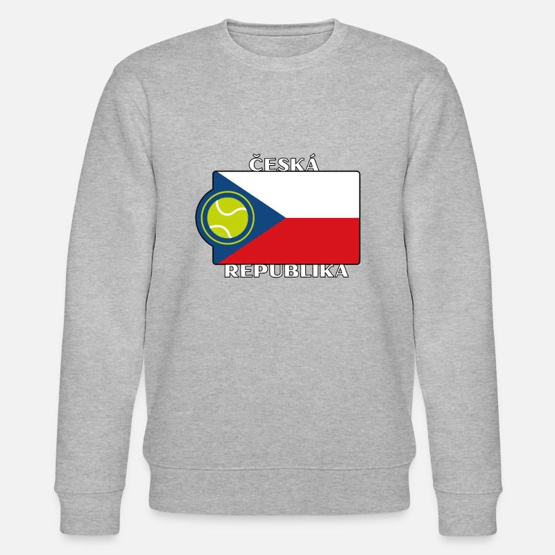 TENNIS WORLD - Tschechien - Stanley/Stella Unisex Bio-Sweatshirt CHANGER  - Grau meliert