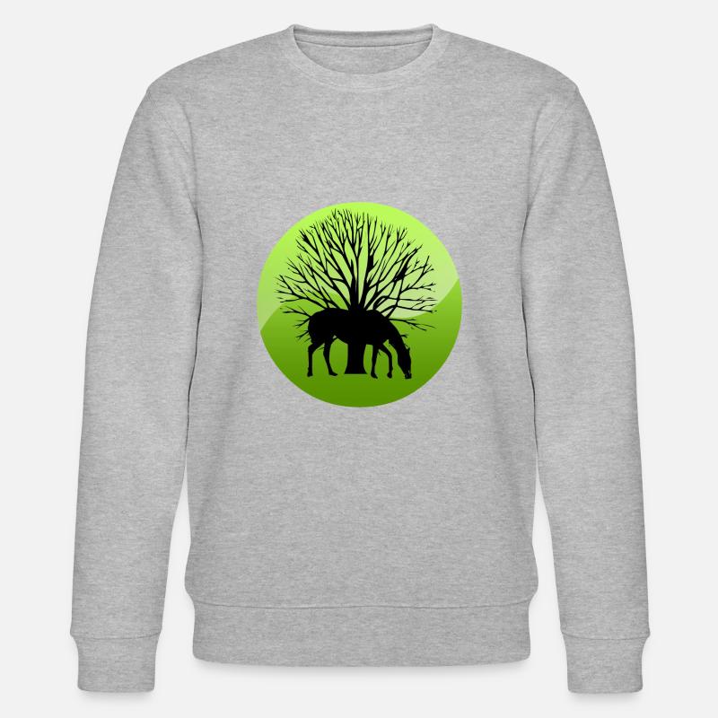 Pferd - Stanley/Stella Unisex Bio-Sweatshirt CHANGER  - Grau meliert