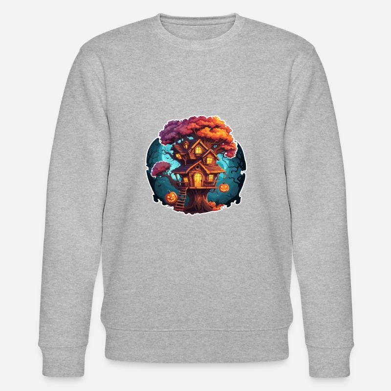Baumhaus / Baumkrone / Baumhütte / Abenteuer - Stanley/Stella Unisex Bio-Sweatshirt CHANGER  - Grau meliert