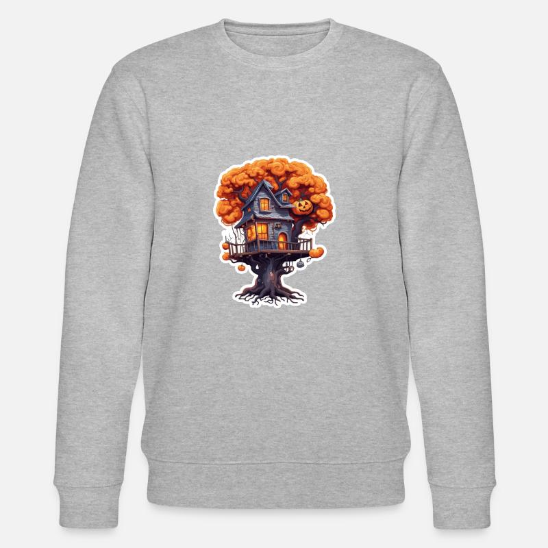 Baumhaus / Baumkrone / Baumhütte / Abenteuer - Stanley/Stella Unisex Bio-Sweatshirt CHANGER  - Grau meliert