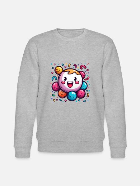 Fasnachtsfreude mit Konfetti - Stanley/Stella Unisex Bio-Sweatshirt CHANGER - Grau meliert