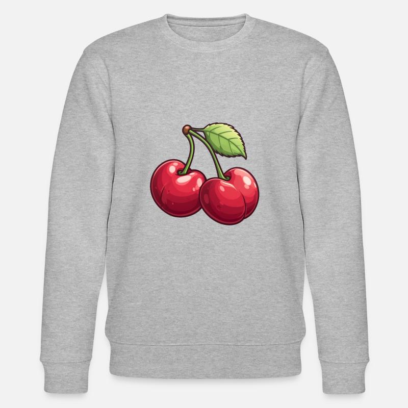Kirsche - Stanley/Stella Unisex Bio-Sweatshirt CHANGER  - Grau meliert