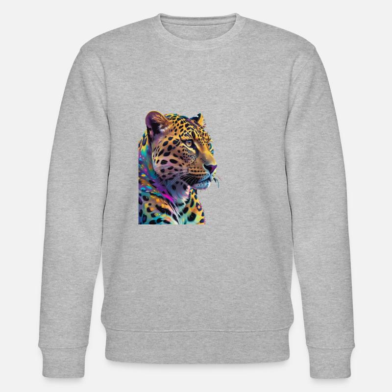 Leopard - Stanley/Stella Unisex Bio-Sweatshirt CHANGER  - Grau meliert