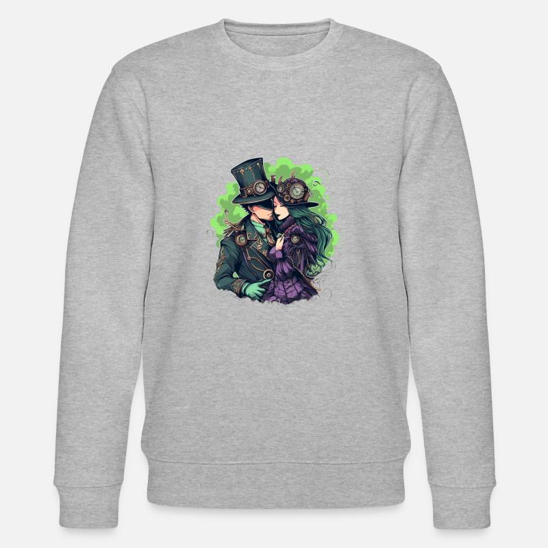 Steampunk-Couple - Stanley/Stella Unisex Bio-Sweatshirt CHANGER  - Grau meliert