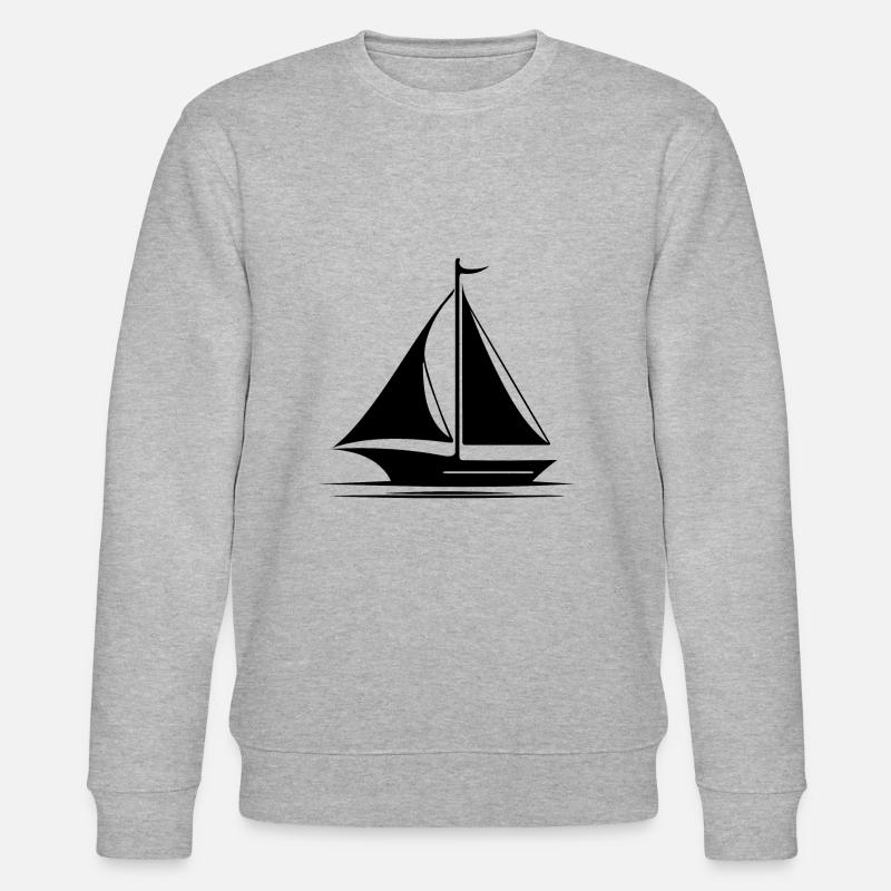 Élégant voilier à voiles déployées - Sweat bio CHANGER Stanley/Stella Unisexe - gris chiné