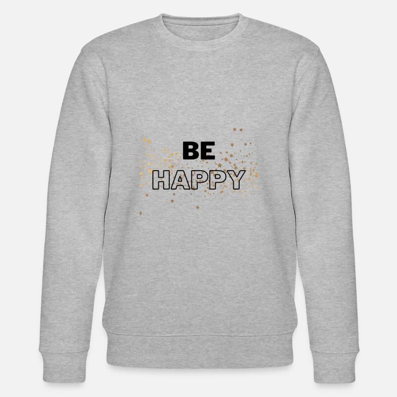be happy - Stanley/Stella Unisex Bio-Sweatshirt CHANGER  - Grau meliert