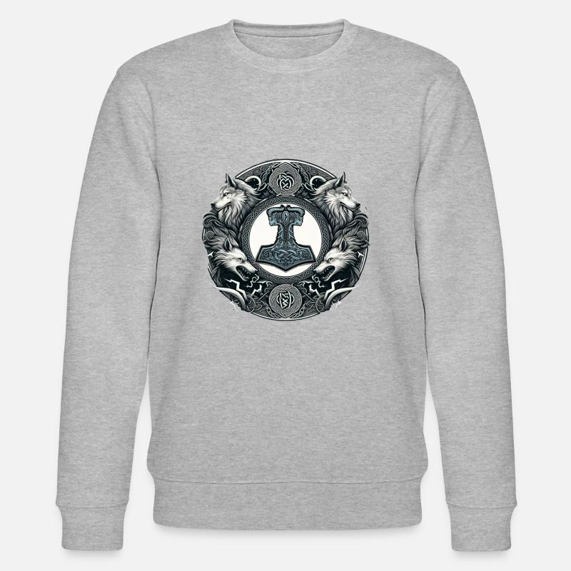 Mjölnir 4 - Stanley/Stella Unisex Bio-Sweatshirt CHANGER  - Grau meliert