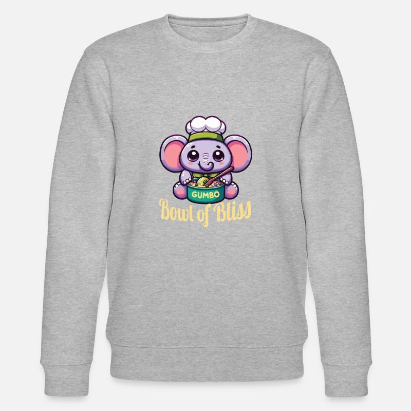 Gumbo Schale der Glückseligkeit - Stanley/Stella Unisex Bio-Sweatshirt CHANGER  - Grau meliert
