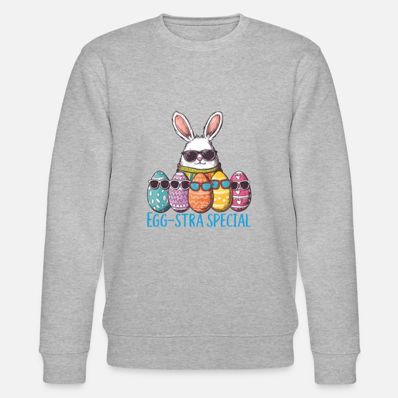 Egg-stra Special Easter Eggs - Stanley/Stella CHANGER Unisex Organic Sweatshirt - heather grey