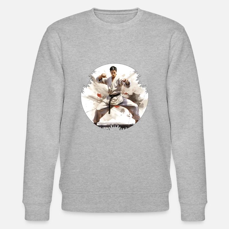 Karate, Kampfkunst mit chinesischen Einflüssen - Stanley/Stella Unisex Bio-Sweatshirt CHANGER  - Grau meliert