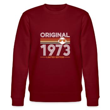 1973 - Stanley/Stella Unisex Bio-Sweatshirt CHANGER  - Burgunderrot - Vorne - Nik (191cm) & Marisol (170cm)