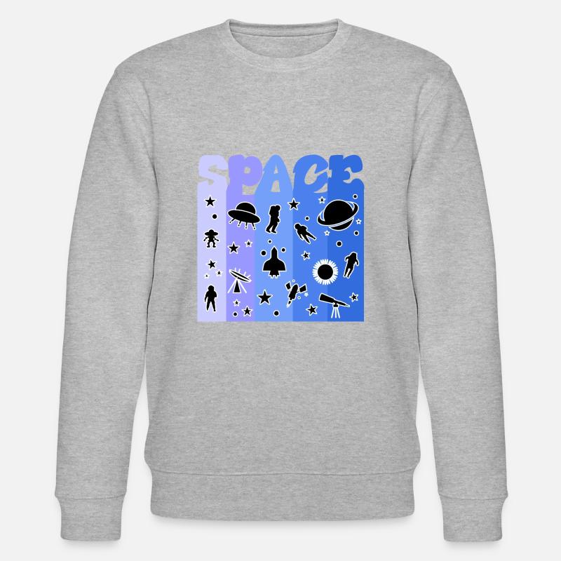 Space, Astronaut, Space, Space - Stanley/Stella CHANGER Unisex Organic Sweatshirt - heather grey