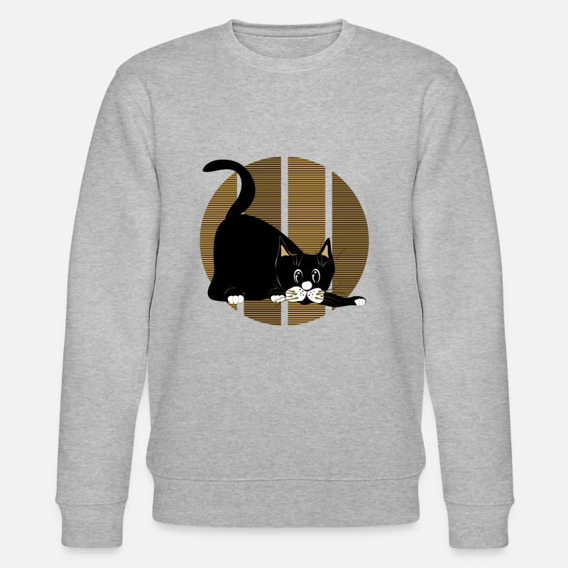 Katze - Stanley/Stella Unisex Bio-Sweatshirt CHANGER  - Grau meliert